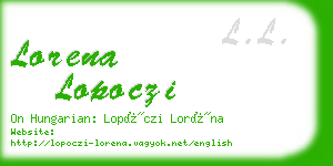lorena lopoczi business card
